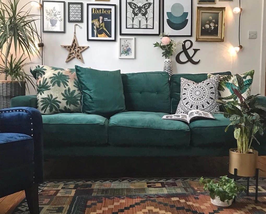 Green Velvet Sofa