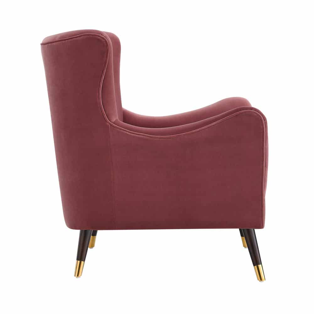 Heath Berry Pink Velvet Armchair