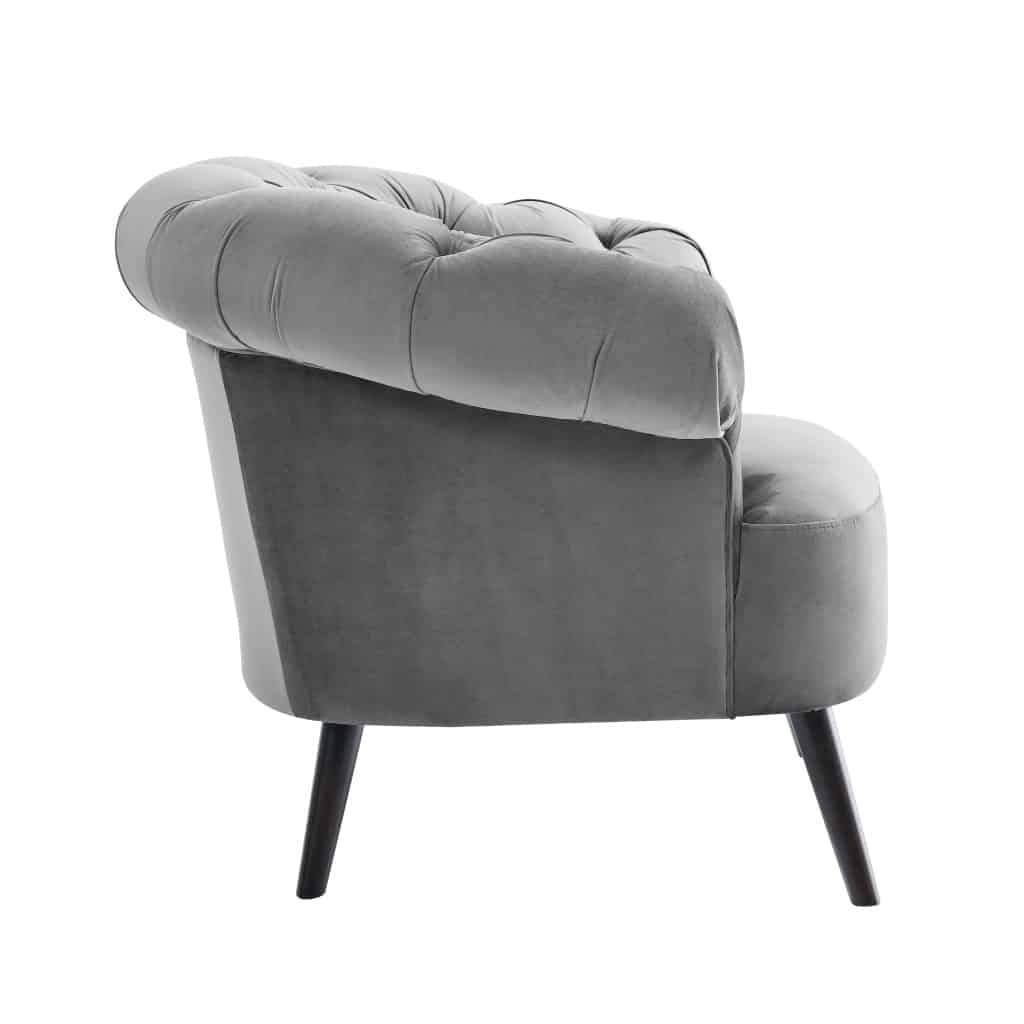 Eversley Feather Grey Velvet Chair