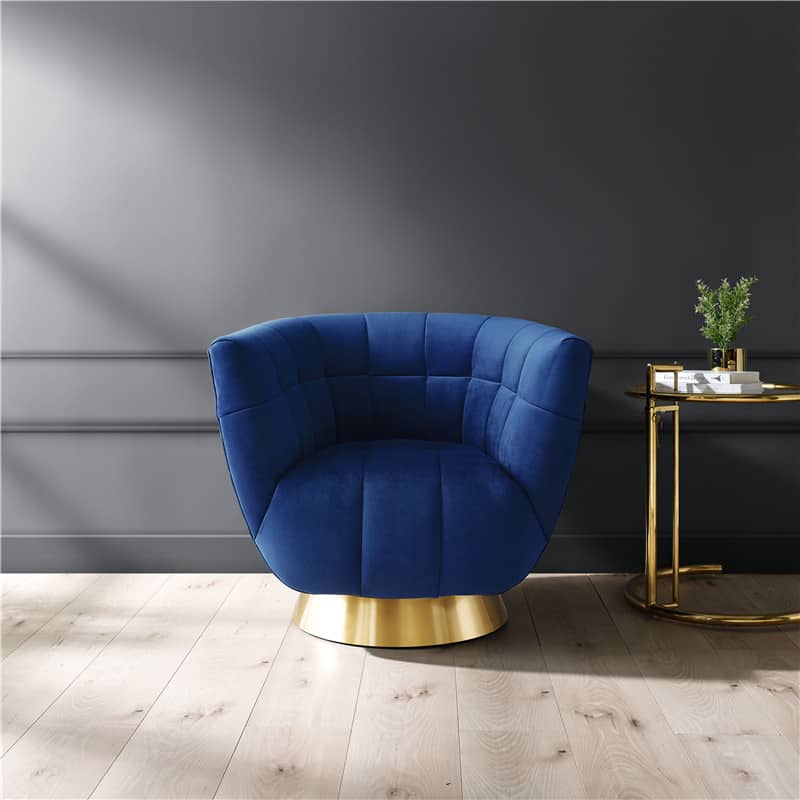 Darcy Sapphire Blue Velvet Chair
