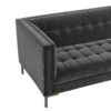 Isabella Grey Velvet Three Seater Sofa