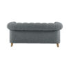 Amelia Grey Linen Two Seater Chesterfield