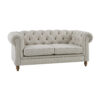 Amelia Natural Linen Two Seater Chesterfield Sofa