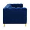 Charlotte Persian Blue Velvet Three Seater Sofa