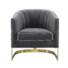 Elsie Feather Grey Velvet Chair
