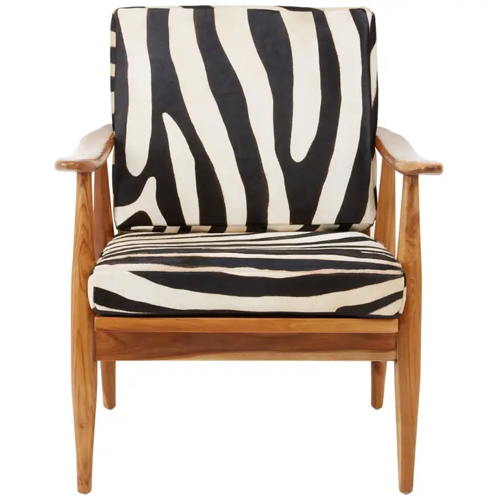 Gael Leather Zebra Chair