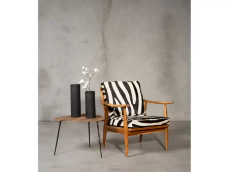 Gael Leather Zebra Chair
